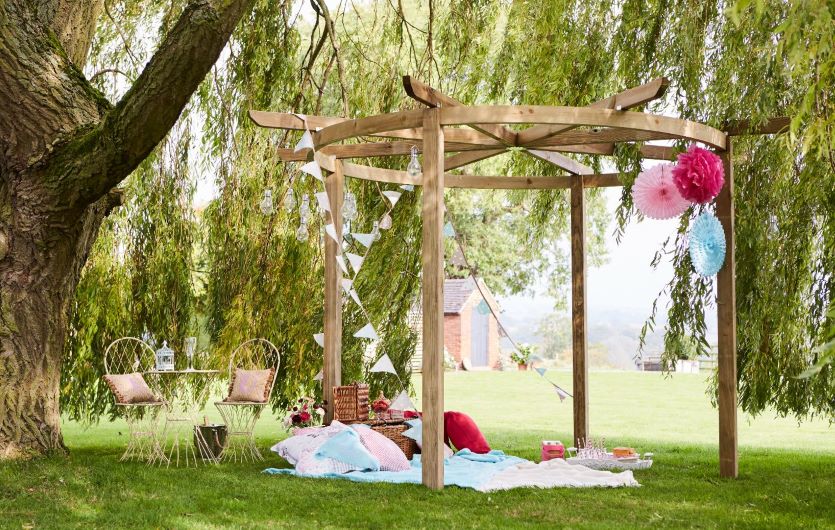 Grange PKITCRAG Timber Carousel Pergola 2.7m - Green