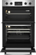 Beko CDFY22309X 60cm Built-in High Specification RecycledNet Double Oven - Stainless Steel