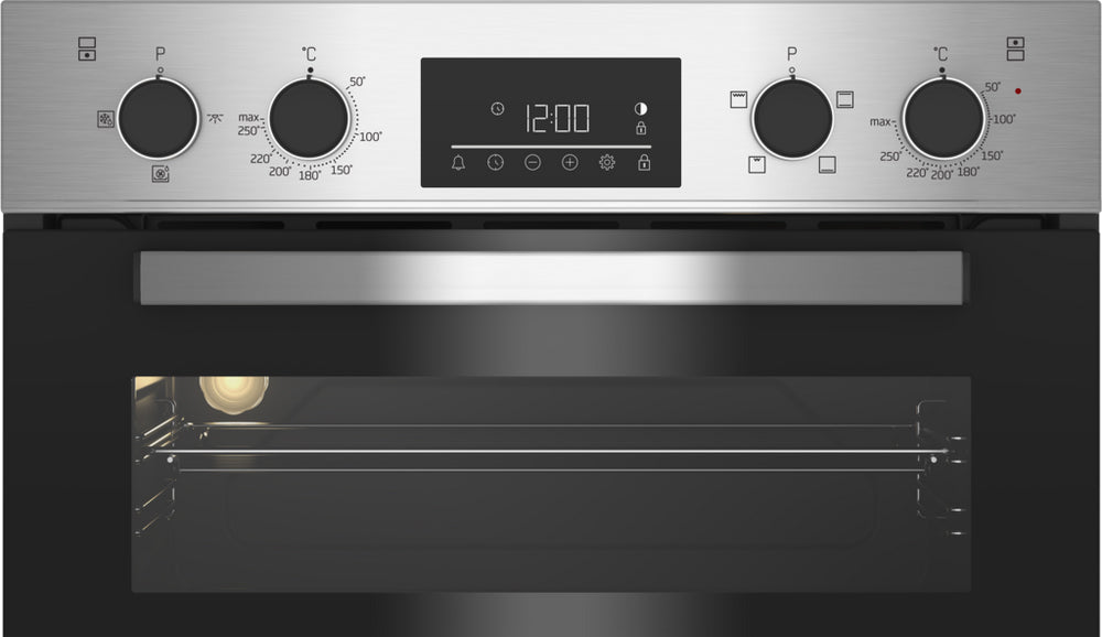 Beko CDFY22309X 60cm Built-in High Specification RecycledNet Double Oven - Stainless Steel