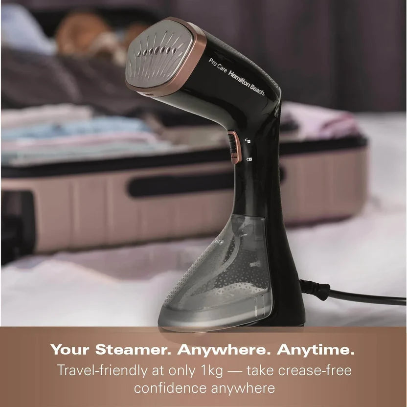 Hamilton Beach HB016  ProCare Handheld Garment Steamer - Black & Bronze