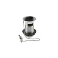Hipkin 1.1/4" Chrome Basin Waste With Black Plug & Chain