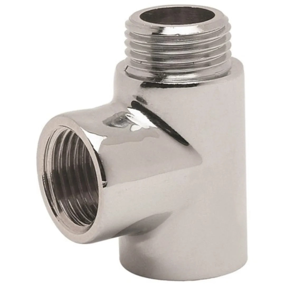 Hipkin Chrome Dual Fuel Towel Rail Tee Piece