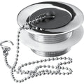 Hipkin 1.1/2" Unslotted Bath Waste, Plug & Chain