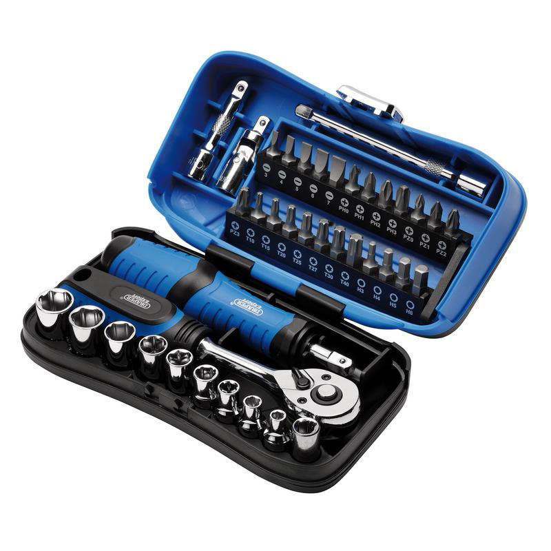 Draper 04713 Expert Socket and Bit Set 1/4" 39 Pce