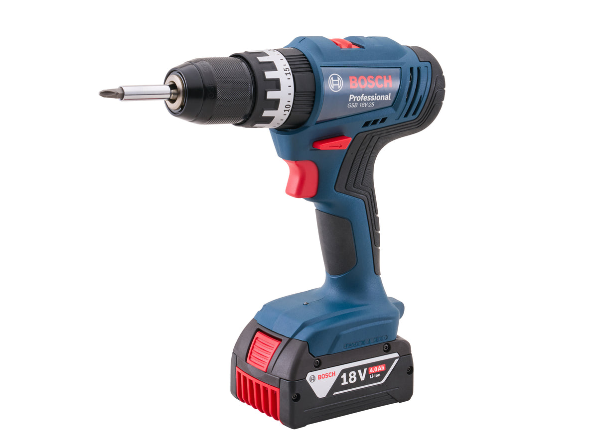 Bosch GSB18V-25 18V Brushless Combi Drill Kit With 2 X 4.0Ah  Batteries