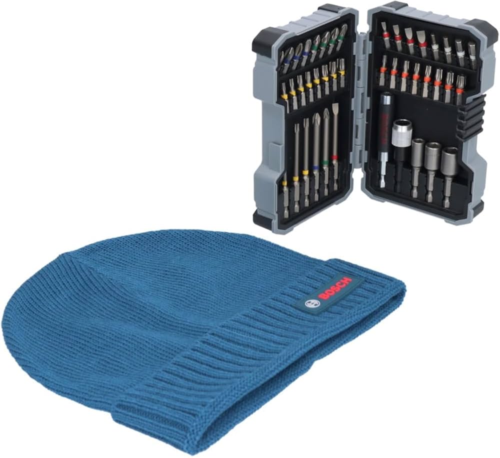 Bosch 43-Pce Screwdriver Bit Set + Free Beanie Hat
