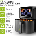 Tower AirX T17158 8L Grey Single Basket Digital Air Fryer