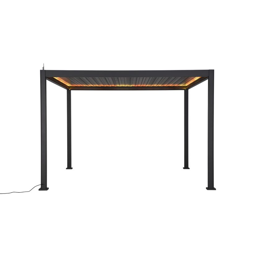 Nova <br> Titan Plus LED 4m x 3m Rectangular Aluminium Pergola – Grey
