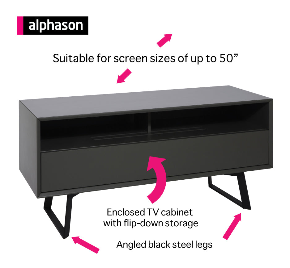 Carbon 1200 <br> TV Stand <br> Grey