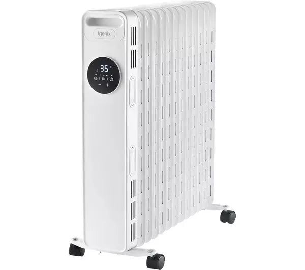 Igenix IG2626 2.5Kw Digital Oil Filled Radiator With 24 Hour Timer- White