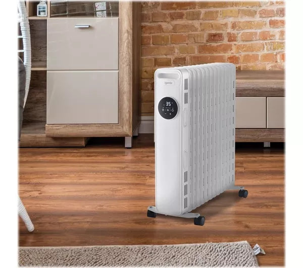 Igenix IG2626 2.5Kw Digital Oil Filled Radiator With 24 Hour Timer- White