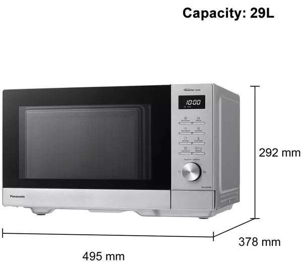 Panasonic NN-SD37QSBPQ  1000W Standard Microwave - Grey