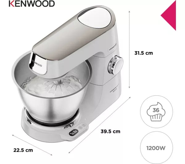 Kenwood Titanium Chef Baker KVC65.001WH Stand Mixer - White