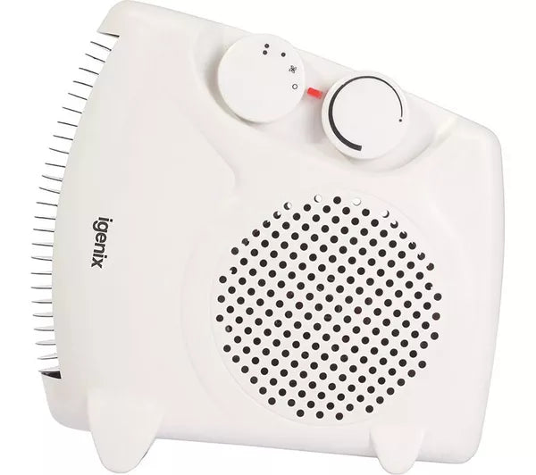Igenix IGHF01914W 2kW Upright/Flat Fan Heater White