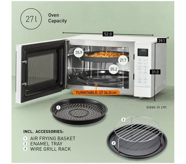 Panasonic NN-CT55RWBPQ 1000w Airfry Combo Microwave  - White