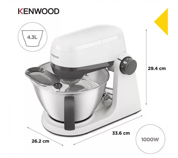 Kenwood KHC30.000WH 1000W 4.3L MultiTasker Stand Mixer-White