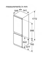 Bosch KIN86NSE0G 54.1cm 60/40 Integrated Frost Free Fridge Freezer