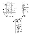 Geberit Duofix 82cm WC Frame With 15cm Kappa Cistern