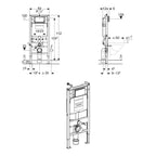 Geberit Duofix 112cm WC Frame With 12cm Sigma Cistern