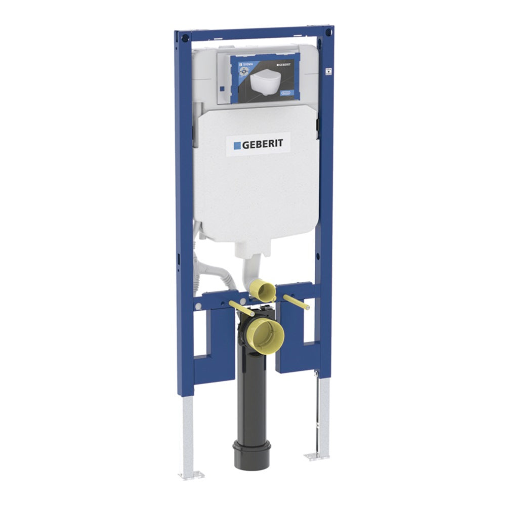 Geberit Duofix 114cm High Frame With 8cm Sigma Concealed Cistern For Wall Hung WC