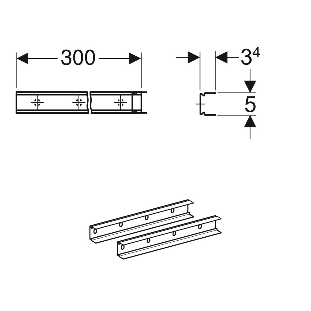 Geberit Duofix System U-Rail