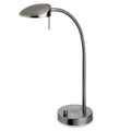 LED Brushed Steel Task Lamp with Rotary Dimmer