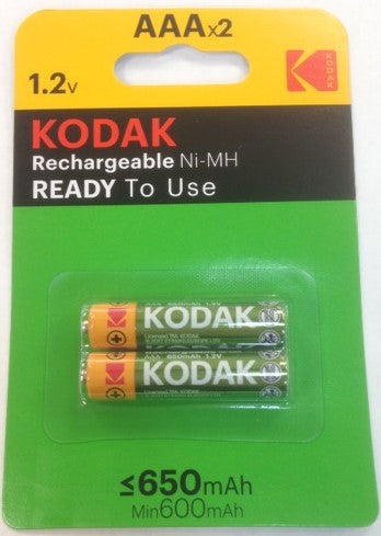 Kodak Rechargeable 2 x AAA Batteries