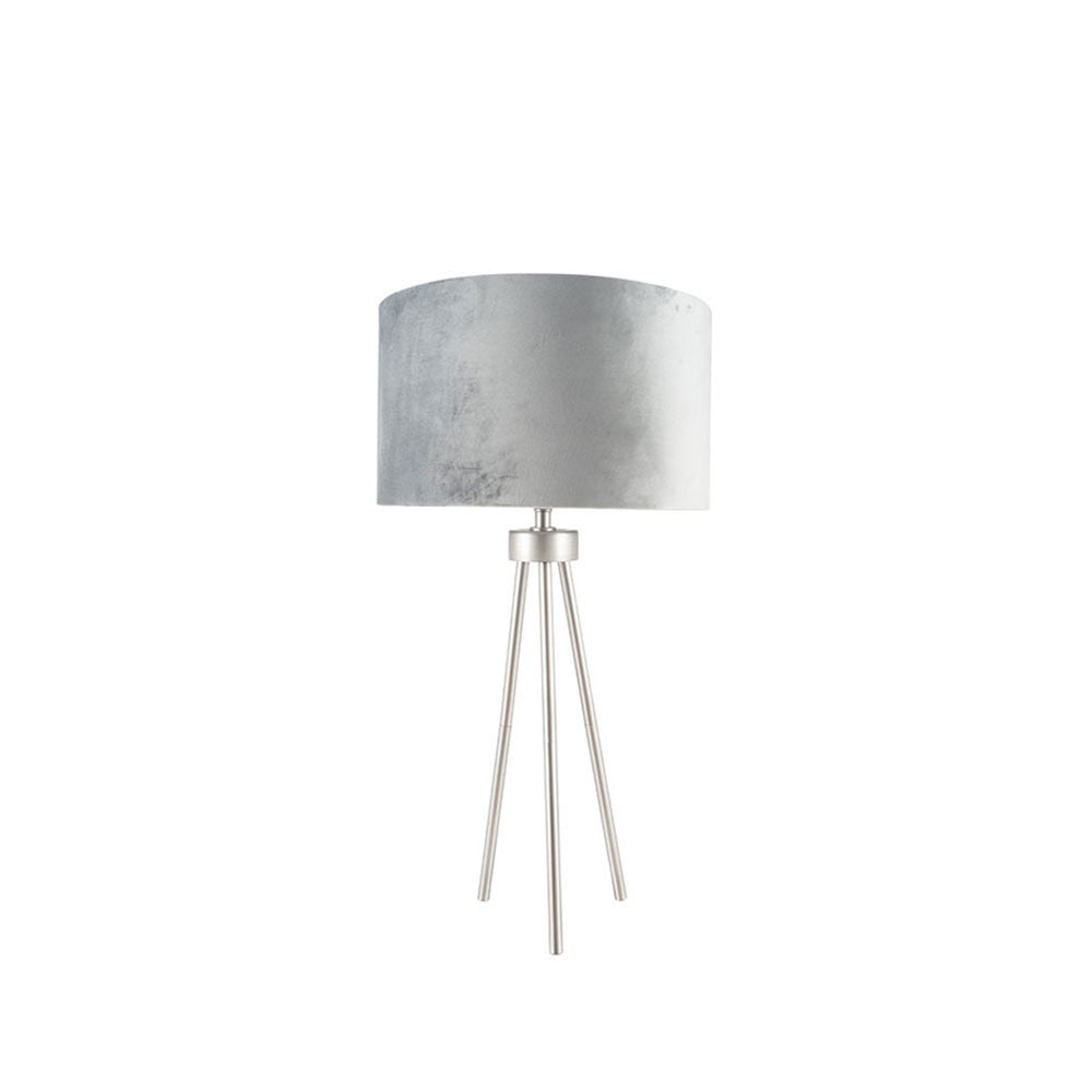 Brushed Silver Tripod Table Lamp