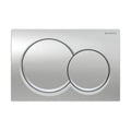 Geberit Alpha01 actuator plate for dual flush round bright - Chrome