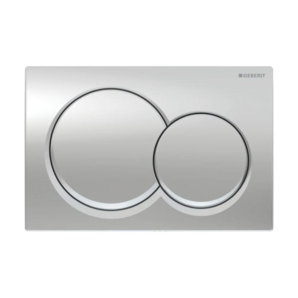 Geberit Alpha01 actuator plate for dual flush round bright - Chrome
