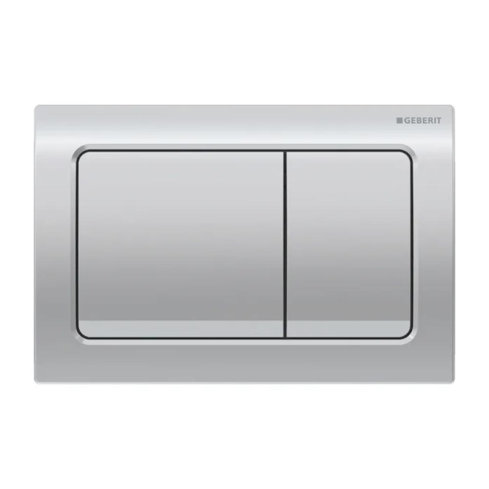 Geberit Alpha01 actuator plate for dual flush square bright - Chrome