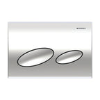 Geberit Kappa20 Oval Style Dual Flush Plate - Gloss Chrome