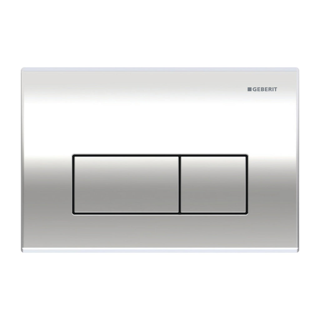 Geberit Kappa50 Square Style Dual Flush Plate - Gloss Chrome