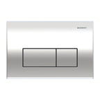 Geberit Kappa50 Square Style Dual Flush Plate - Gloss Chrome