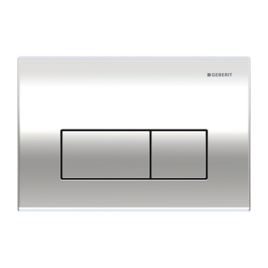 Geberit Kappa50 Square Style Dual Flush Plate - Gloss Chrome