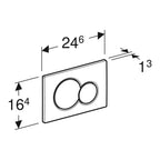 Geberit Sigma01 Round Style Dual Flush Plate - Gloss Chrome
