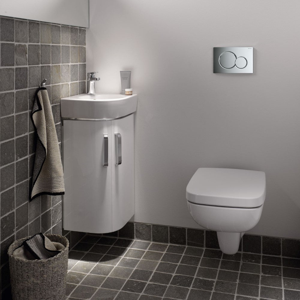 Geberit Sigma01 Round Style Dual Flush Plate - Gloss Chrome