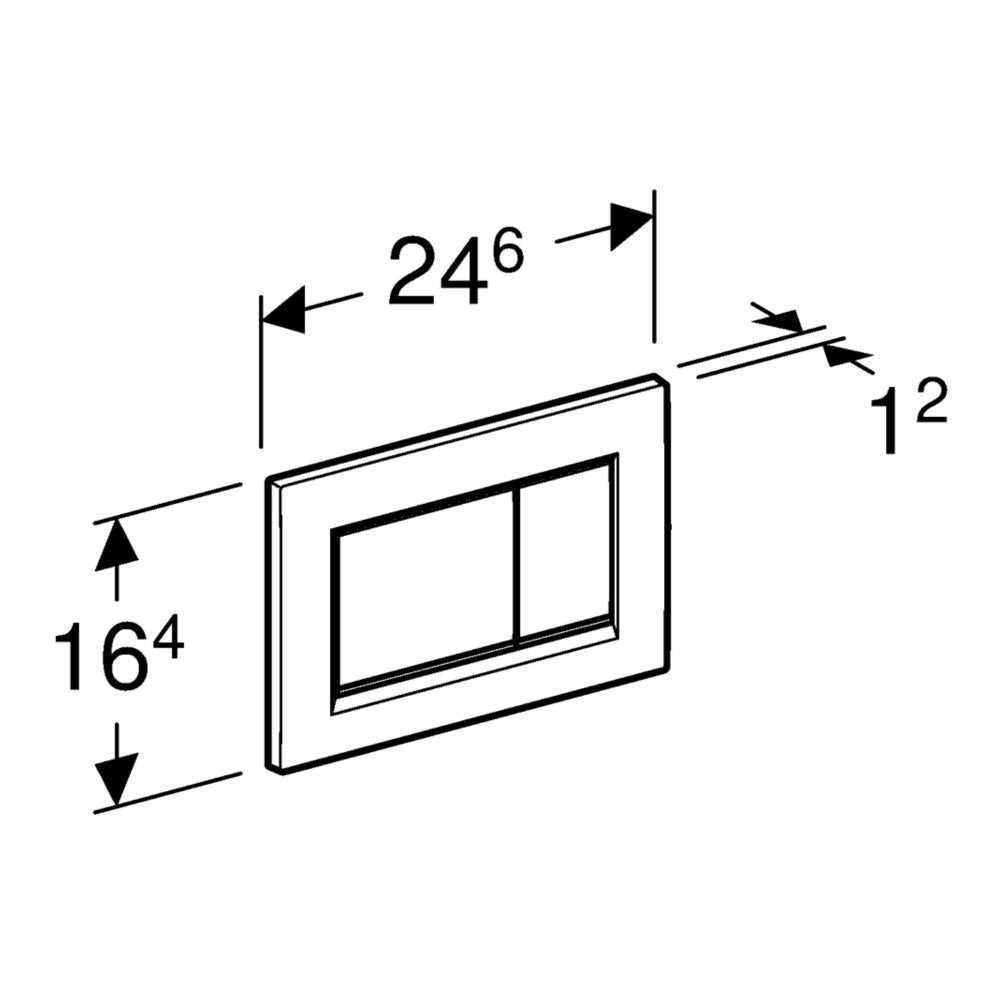 Geberit Sigma30 Actuator Dual Flush Plate - White