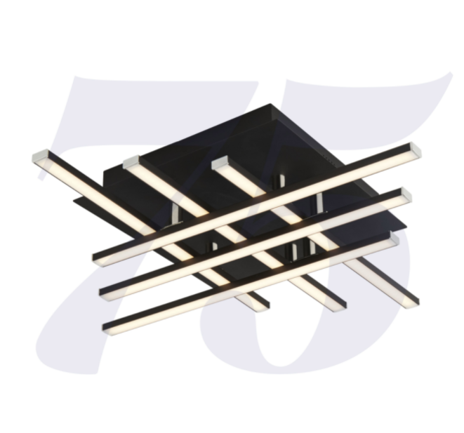 LED Criss-Crossed Grid 6 Light Semi-Flush Ceiling Light