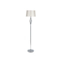 Silver Metal twist Detail Floor Lamp with Shade