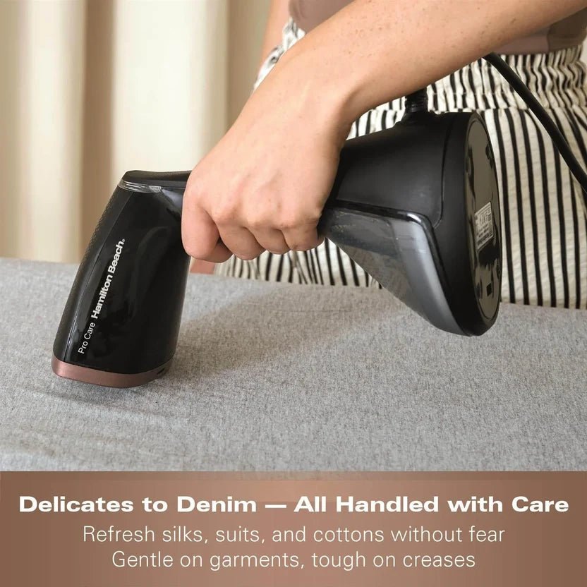 Hamilton Beach HB016  ProCare Handheld Garment Steamer - Black & Bronze
