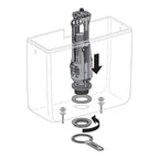 Geberit Type 240 Dual Flush Exposed Valve - Gloss Chrome