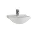Kartell Semi-Recessed 1 Tap Hole Basin - White