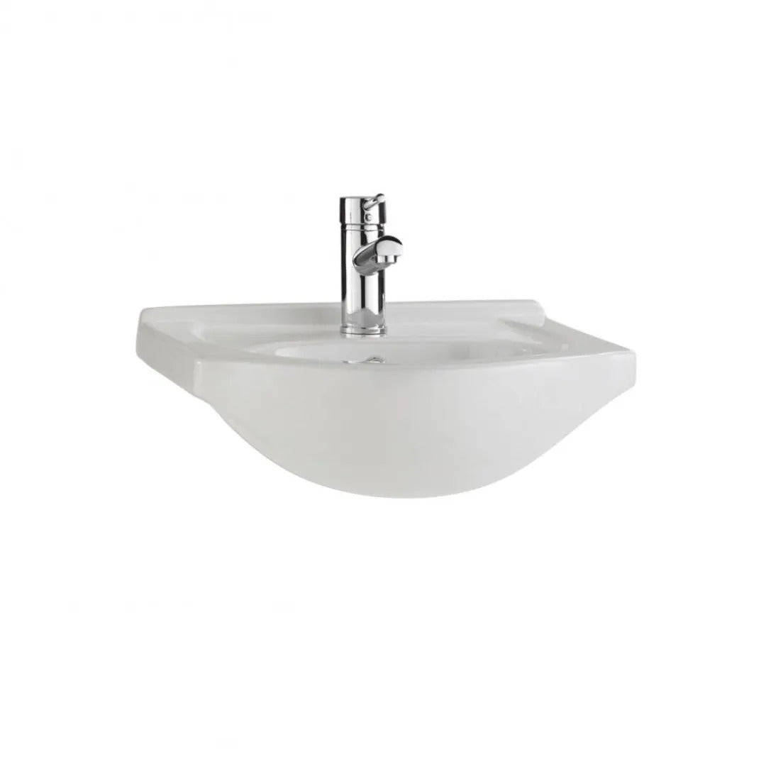 Kartell Semi-Recessed 1 Tap Hole Basin - White
