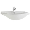 Kartell Semi-Recessed 1 Tap Hole Basin - White