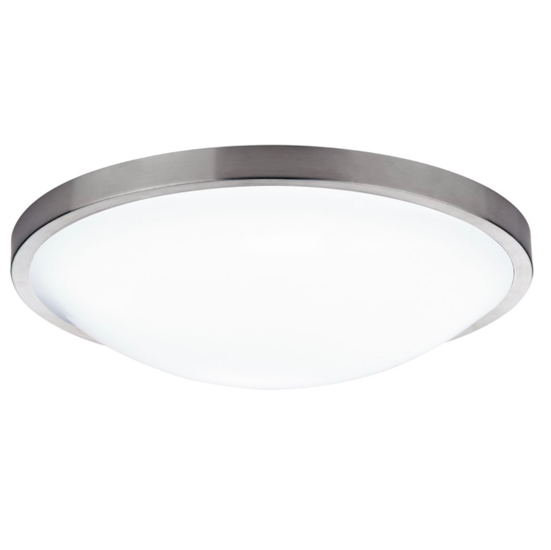 Dover Round Acrylic Satin Chrome Flush Fitting (Suitable for Bathrooms)