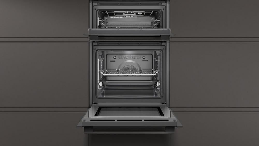 Neff U1ACE2AG3B 59.4cm Built In Electric Double Oven - Graphite Grey