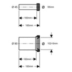 Geberit Duofix 185mm Wall Hung WC Connection Set