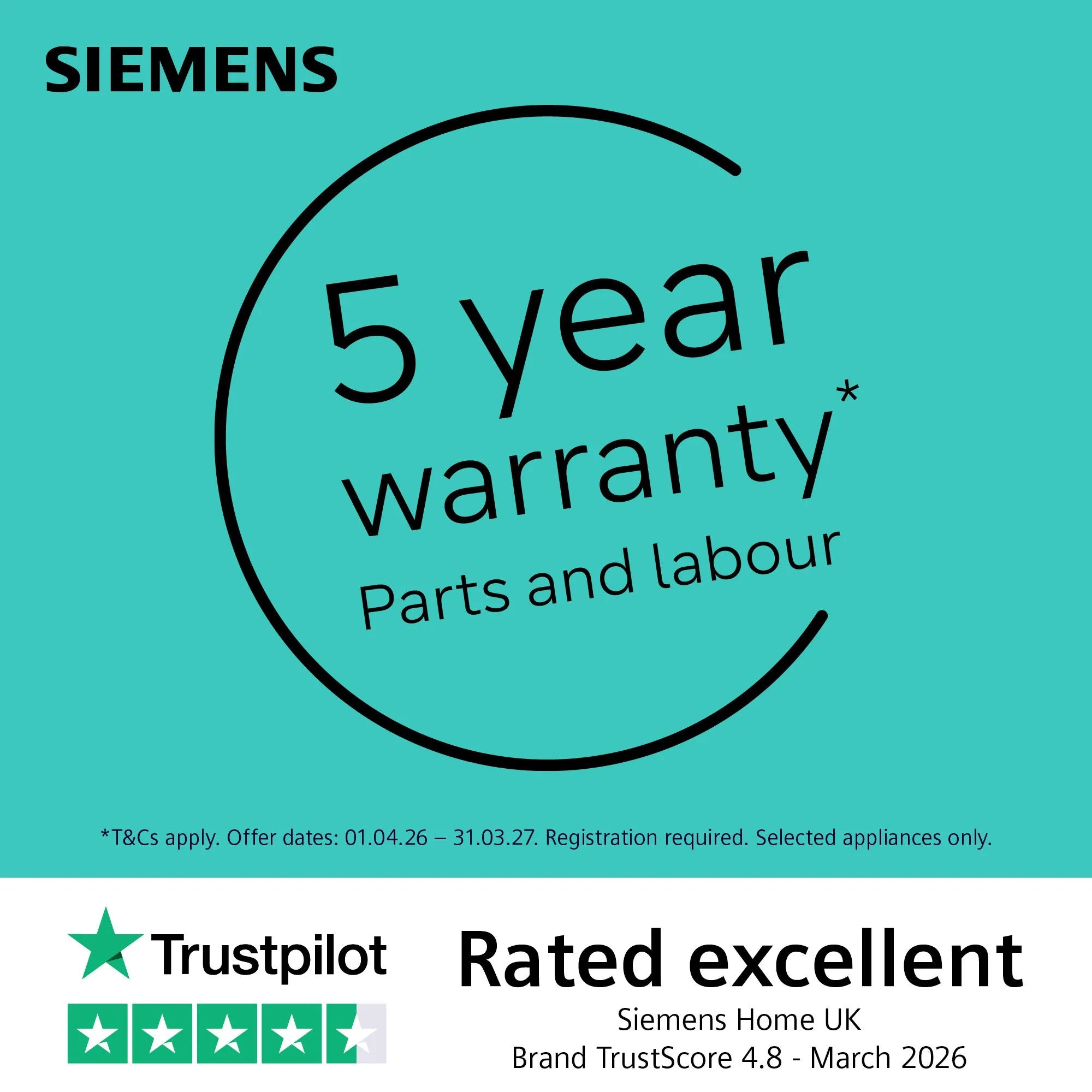 Siemens IQ-500 SN95YX02CG Wifi Connected Fully Integrated Full Size Dishwasher