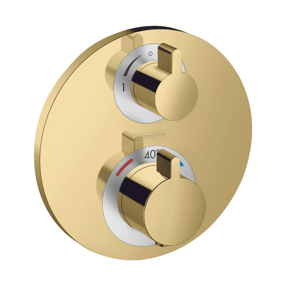 Hansgrohe Ecostat S Thermostat for Concealed Installation - Supports 2 Accessories - Gold 15758990